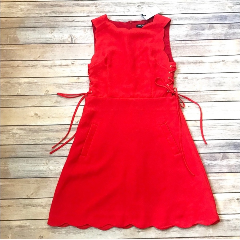 Few Moda Red Side lace dress size M.